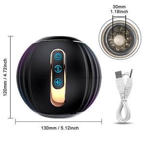 Telescopic Rotation Automatic Masturbator Dual Opened-end Sex Toy for Men