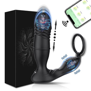 Wireless Remote Vibrating Thrusting Prostate Massager Stimulator Bluetooth APP for Men Gay-ZhenDuo Sex Shop-black-ZhenDuo Sex Shop