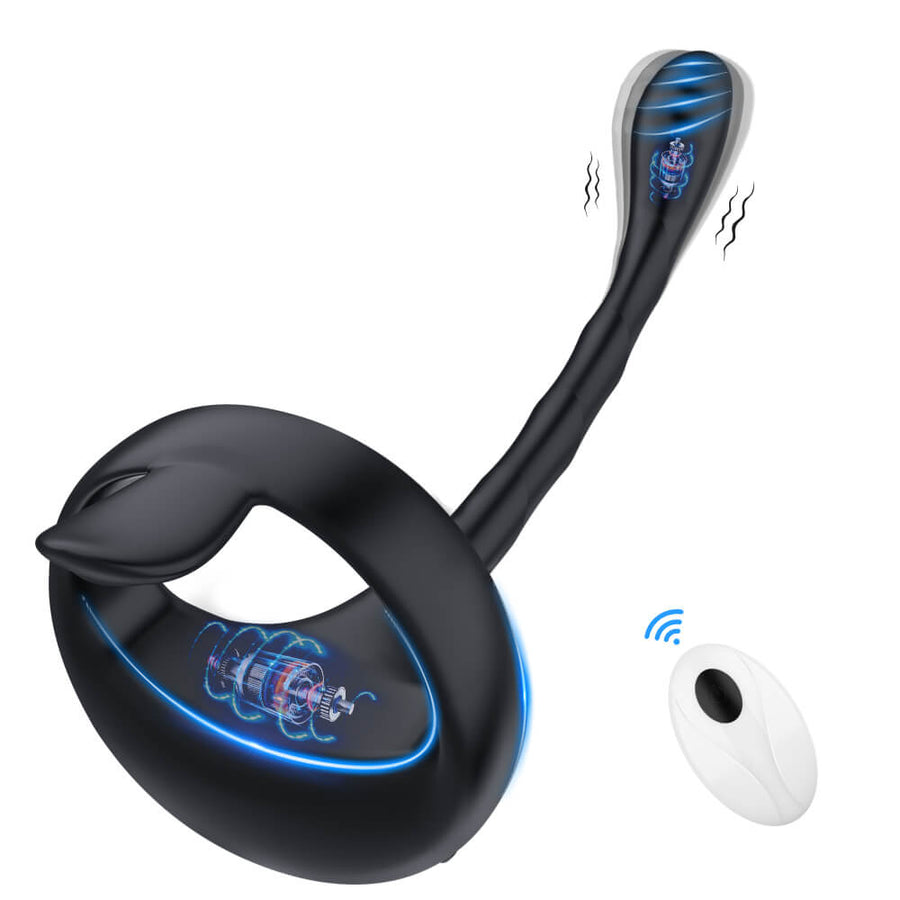 APP Bluetooth Prostate Vibrator Testicle Massage Penis Ring Sex Toy for Men-ZhenDuo Sex Shop-app control-ZhenDuo Sex Shop