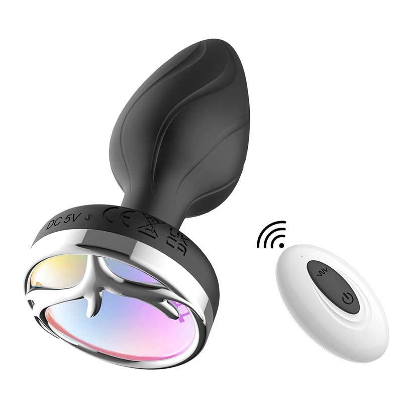 10 Vibration Modes Anal Plug Luminous Color Remote Control Butt Plug-ZhenDuo Sex Shop-moon-ZhenDuo Sex Shop