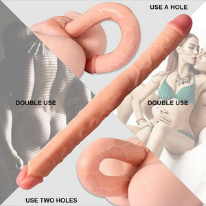 18'' Big Silicone Realistic Double Ended Dildo-ZhenDuo Sex Shop