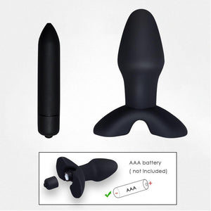 1PC Large Silicone Vibrating Butt Plug-ZhenDuo Sex Shop