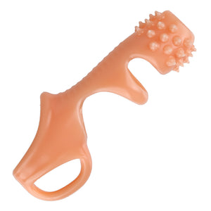 Silicone Male Delayed Ejaculation Penis Sleeve Clitoris Stimulation-ZhenDuo Sex Shop-spike with holder-flesh-ZhenDuo Sex Shop