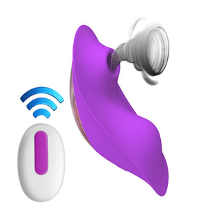 Wearable Sucking Vibrator 9 Mode Remote Control Sucker Vibrator Vagina Clitoris Stimulator Double motor Oral Sex Toys for Women-vibrator-ZhenDuo Sex Shop-Vibrate and suck (purple)-ZhenDuo Sex Shop