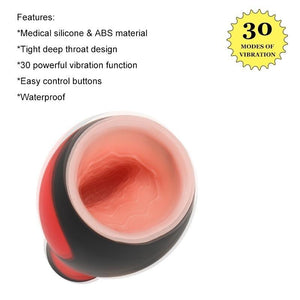 30 Modes Vibrating Deep Throat Male Masturbator Cup-ZhenDuo Sex Shop