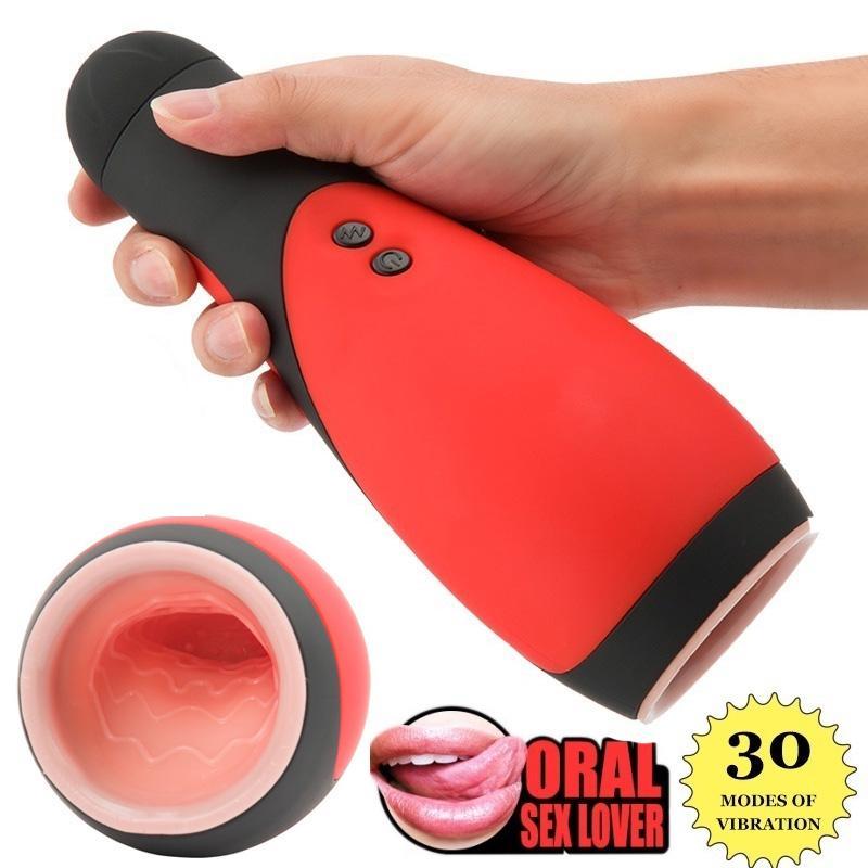 30 Modes Vibrating Deep Throat Male Masturbator Cup-masturbator-ZhenDuo Sex Shop-black-ZhenDuo Sex Shop