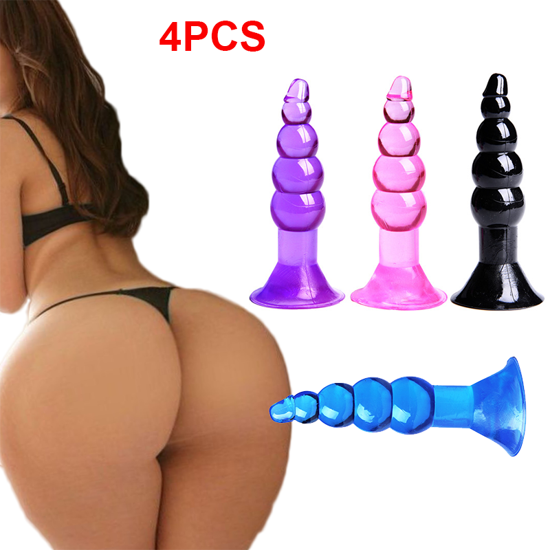 4Pcs Suction Cup Anal Beads Butt Plug Sex Toy ZhenDuo Sex Shop 4Pcs Suction Cup Anal Beads Butt Plug Sex Toy ZhenDuo Sex Shop