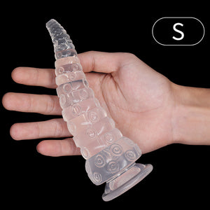 Octopus Tentacle Sucker Anal Plug Dilator Dildos Butt Plug Stimulator Prostate Massager Anal Sex Toy For Women Men Anus Expander-anal plug-ZhenDuo Sex Shop-Transparent (S)-ZhenDuo Sex Shop