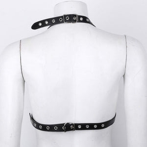 Women Open Cup Adjustable Wetlook Body Harness Bra Belt-ZhenDuo Sex Shop