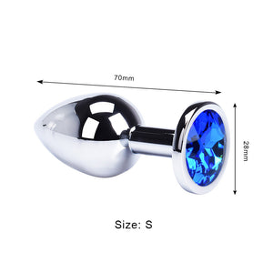 Fox Tail Anal Plug Butt Plug Metal Adult Products Anal Sex Toys for Woman Couples Men Adults Games Sex Shop Toys For Adults18-butt plug-ZhenDuo Sex Shop-Blue crystal-ZhenDuo Sex Shop