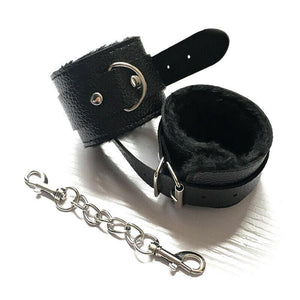 BDSM Couple Strap-On Sex PU Leather Bondage Handcuffs-ZhenDuo Sex Shop