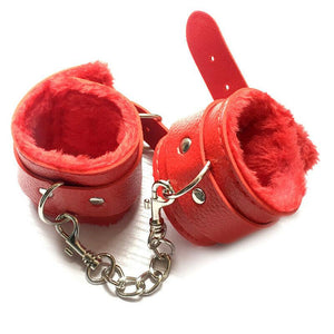 BDSM Couple Strap-On Sex PU Leather Bondage Handcuffs-ZhenDuo Sex Shop