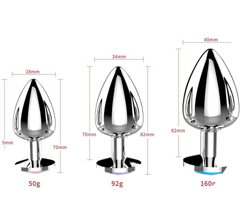 JiuAi Crystal Diamond Steel Anal Plug 3 Sizes ZhenDuo Sex Shop JiuAi Crystal Diamond Steel Anal Plug 3 Sizes ZhenDuo Sex Shop