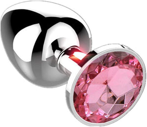 JiuAi Crystal Diamond Steel Anal Plug 3 Sizes-anal plug-ZhenDuo Sex Shop