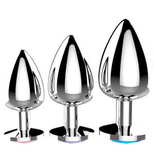 JiuAi Crystal Diamond Steel Anal Plug 3 Sizes-anal plug-ZhenDuo Sex Shop