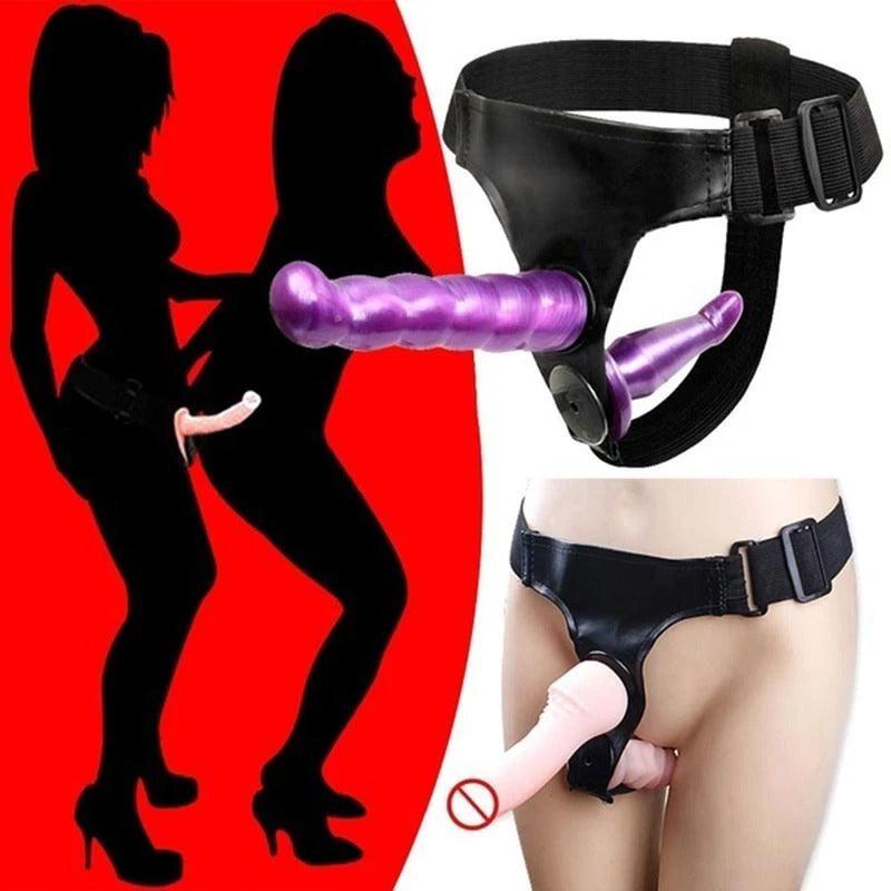 Fashion Dildo Double Dong Strap-On Harness-strapon-ZhenDuo Sex Shop-ZhenDuo Sex Shop