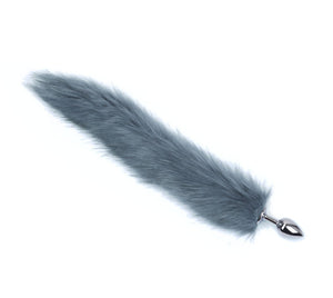 Fox Tail Anal Plug Butt Plug Metal Adult Products Anal Sex Toys for Woman Couples Men Adults Games Sex Shop Toys For Adults18-butt plug-ZhenDuo Sex Shop-Gray Fox tail-ZhenDuo Sex Shop