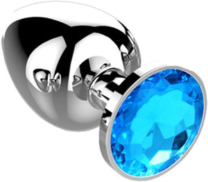 JiuAi Crystal Diamond Steel Anal Plug 3 Sizes-anal plug-ZhenDuo Sex Shop
