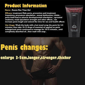 TITAN Gel: Male Penis Enlargement Herbal Big Dick Thickening Growth Cream-ZhenDuo Sex Shop