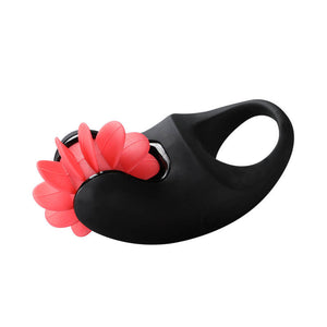 Otouch 12 Kiss Vibrating Penis Ring with Oral Licking Tongue-penis ring-ZhenDuo Sex Shop-black-ZhenDuo Sex Shop