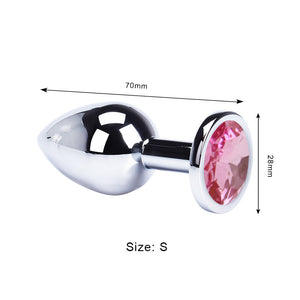 Fox Tail Anal Plug Butt Plug Metal Adult Products Anal Sex Toys for Woman Couples Men Adults Games Sex Shop Toys For Adults18-butt plug-ZhenDuo Sex Shop-Pink crystal-ZhenDuo Sex Shop