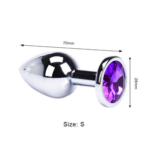 Fox Tail Anal Plug Butt Plug Metal Adult Products Anal Sex Toys for Woman Couples Men Adults Games Sex Shop Toys For Adults18-butt plug-ZhenDuo Sex Shop-Purple crystal-ZhenDuo Sex Shop