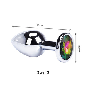 Fox Tail Anal Plug Butt Plug Metal Adult Products Anal Sex Toys for Woman Couples Men Adults Games Sex Shop Toys For Adults18-butt plug-ZhenDuo Sex Shop-Rainbow crystal-ZhenDuo Sex Shop