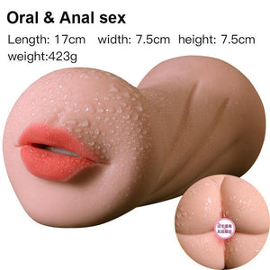 Realistic 3D Oral Vaginal Anal Male Masturbator Cup-ZhenDuo Sex Shop