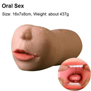 Realistic 3D Oral Vaginal Anal Male Masturbator Cup-ZhenDuo Sex Shop