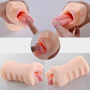 Artificial Realistic Oral Sex Pussy Cup Male Masturbator-ZhenDuo Sex Shop