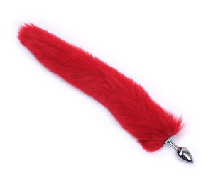 Fox Tail Anal Plug Butt Plug Metal Adult Products Anal Sex Toys for Woman Couples Men Adults Games Sex Shop Toys For Adults18-butt plug-ZhenDuo Sex Shop-Red Fox tail-ZhenDuo Sex Shop
