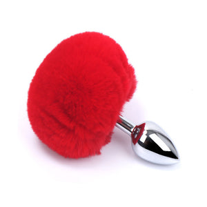 Fox Tail Anal Plug Butt Plug Metal Adult Products Anal Sex Toys for Woman Couples Men Adults Games Sex Shop Toys For Adults18-butt plug-ZhenDuo Sex Shop-Red Rabbit tail-ZhenDuo Sex Shop