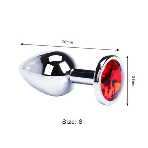 Fox Tail Anal Plug Butt Plug Metal Adult Products Anal Sex Toys for Woman Couples Men Adults Games Sex Shop Toys For Adults18-butt plug-ZhenDuo Sex Shop-Red crystal-ZhenDuo Sex Shop
