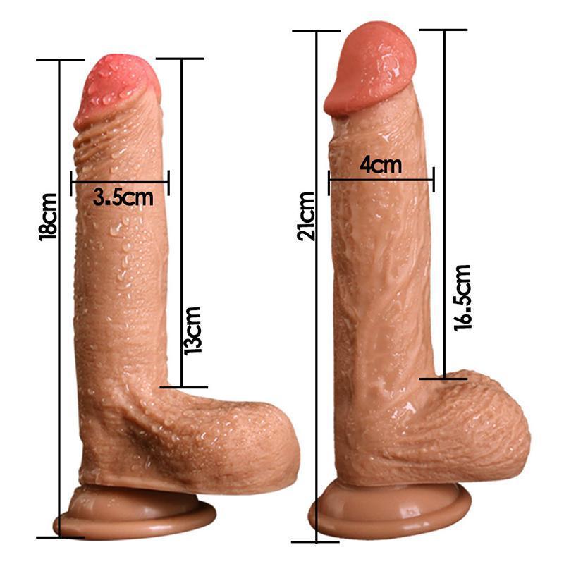 Suction Cup Silicone Realistic Huge Dildo-ZhenDuo Sex Shop