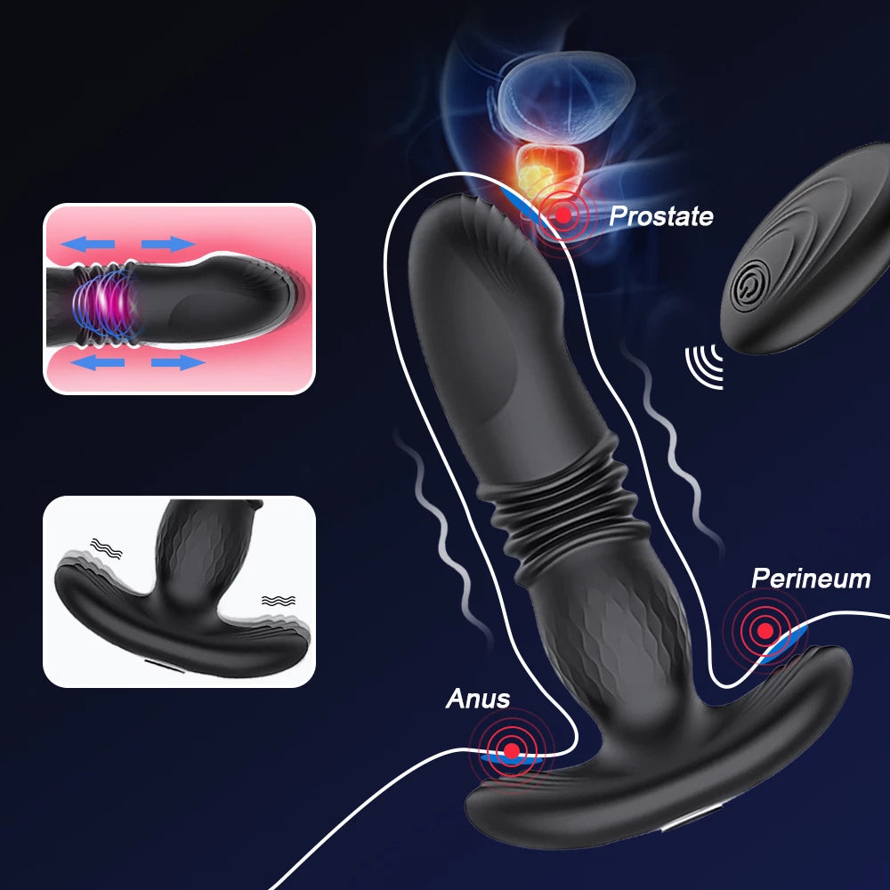 Telescopic Vibrating Butt Plug Anal Vibrator Wireless Remote Sex Toys ZhenDuo Sex Shop Telescopic Vibrating Butt Plug Anal Vibrator Wireless Remote Sex Toys ZhenDuo Sex Shop