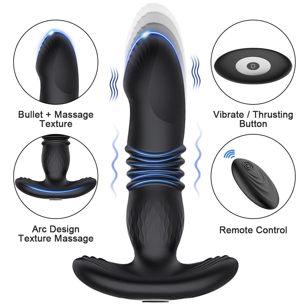 Telescopic Vibrating Butt Plug Anal Vibrator Wireless Remote Sex Toys ZhenDuo Sex Shop Telescopic Vibrating Butt Plug Anal Vibrator Wireless Remote Sex Toys ZhenDuo Sex Shop