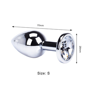 Fox Tail Anal Plug Butt Plug Metal Adult Products Anal Sex Toys for Woman Couples Men Adults Games Sex Shop Toys For Adults18-butt plug-ZhenDuo Sex Shop-White crystal-ZhenDuo Sex Shop