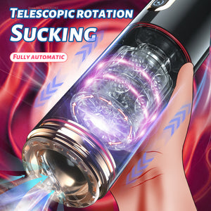 Male Sex Toy Automatic Sucking Telescopic Rotating Masturbator Cup For Men Real Vaginal Suction Pocket Blowjob Adult Product-masturbator-ZhenDuo Sex Shop-Black-ZhenDuo Sex Shop