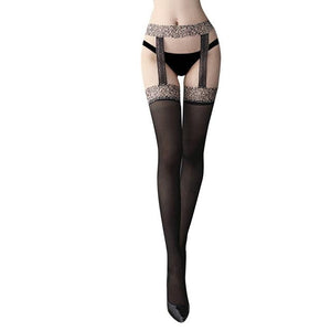 Sexy Thigh High Stockings with Suspender Garter Belt-ZhenDuo Sex Shop