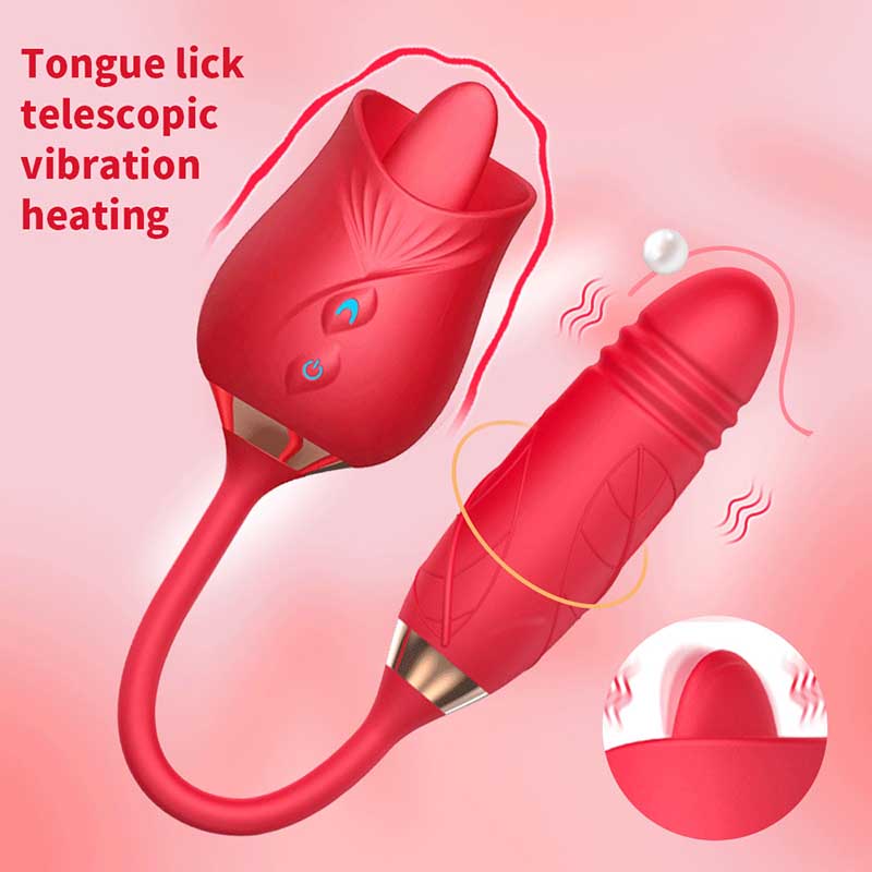 10 Frequencies Double Head Rose Toy Vibrator w/ Thrusting Dildo ZhenDuo Sex Shop 10 Frequencies Double Head Rose Toy Vibrator w/ Thrusting Dildo ZhenDuo Sex Shop