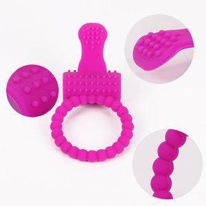 Delay Ejaculation Silicone Vibrating Tougue Penis Ring-ZhenDuo Sex Shop-ZhenDuo Sex Shop